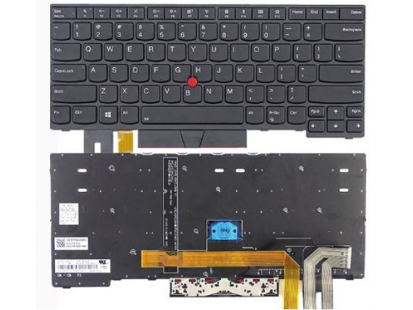 Tipkovnica za prenosnik Lenovo ThinkPad  E480 E485 E490 E495 L380 L390 L480 R480 T480S L490 T490 T495 / 01YP280 / Standard US / SLO nalepke